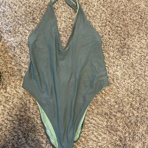 Aerie V Neck One Piece Swimsuit